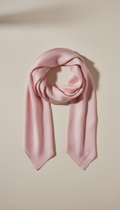Blush Silk Scarf with Hand-Rolled Edges