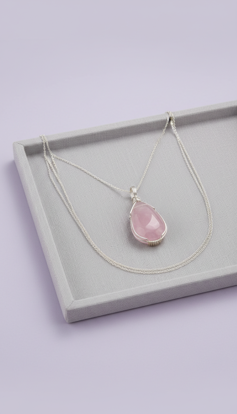 Rose Quartz Pendant Necklace