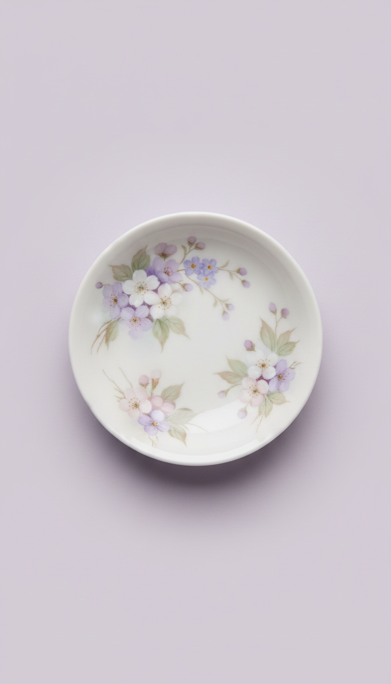 Hand-Painted Porcelain Trinket Dish