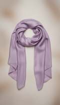 Lavender Silk Scarf With Hand-Rolled Edges
