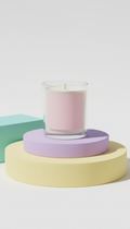 Hand-Poured Soy Candle in Blush Glass