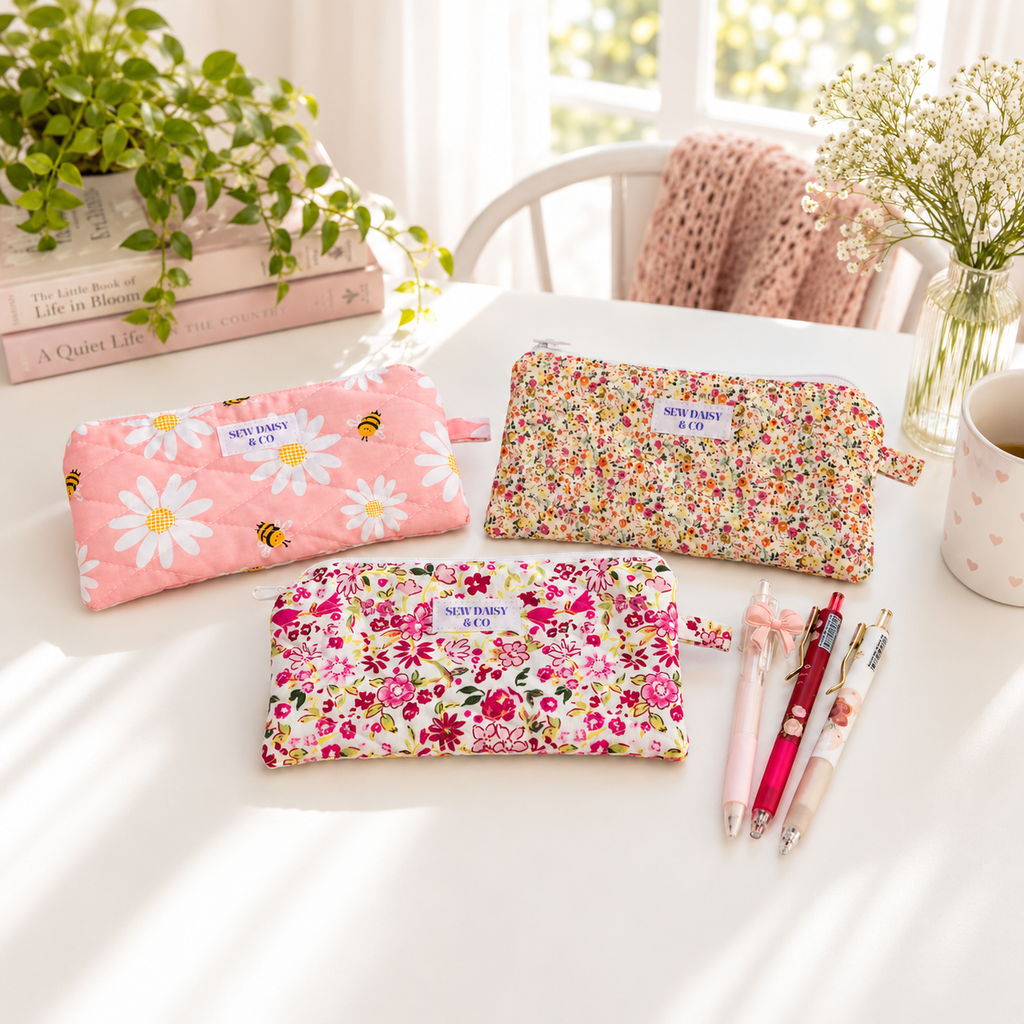Handmade Quilted Pencil Case
