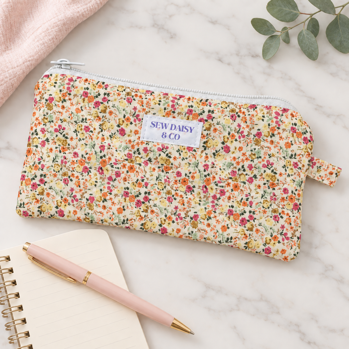 Handmade Quilted Pencil Case