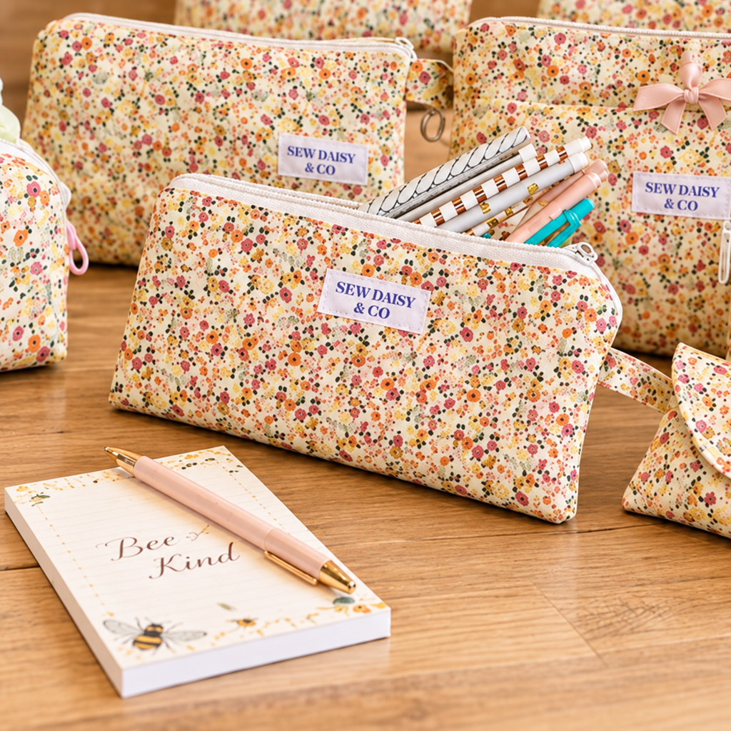 Handmade Quilted Pencil Case
