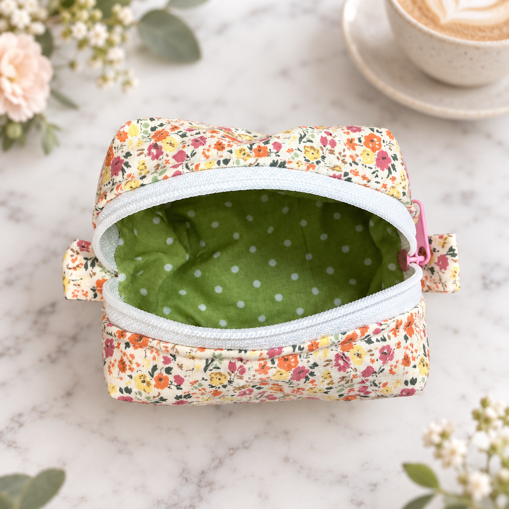 Handmade Quilted Petite Boxy Pouch