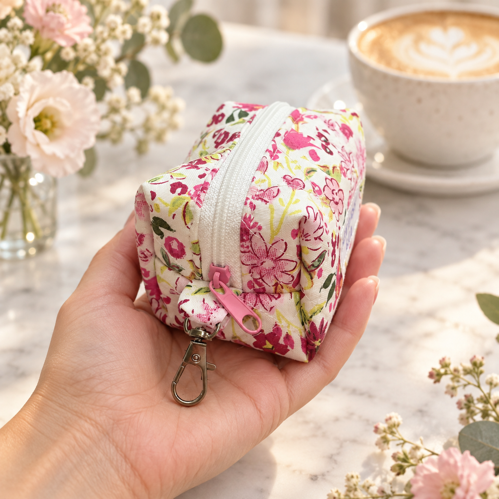 Handmade Quilted Petite Boxy Pouch