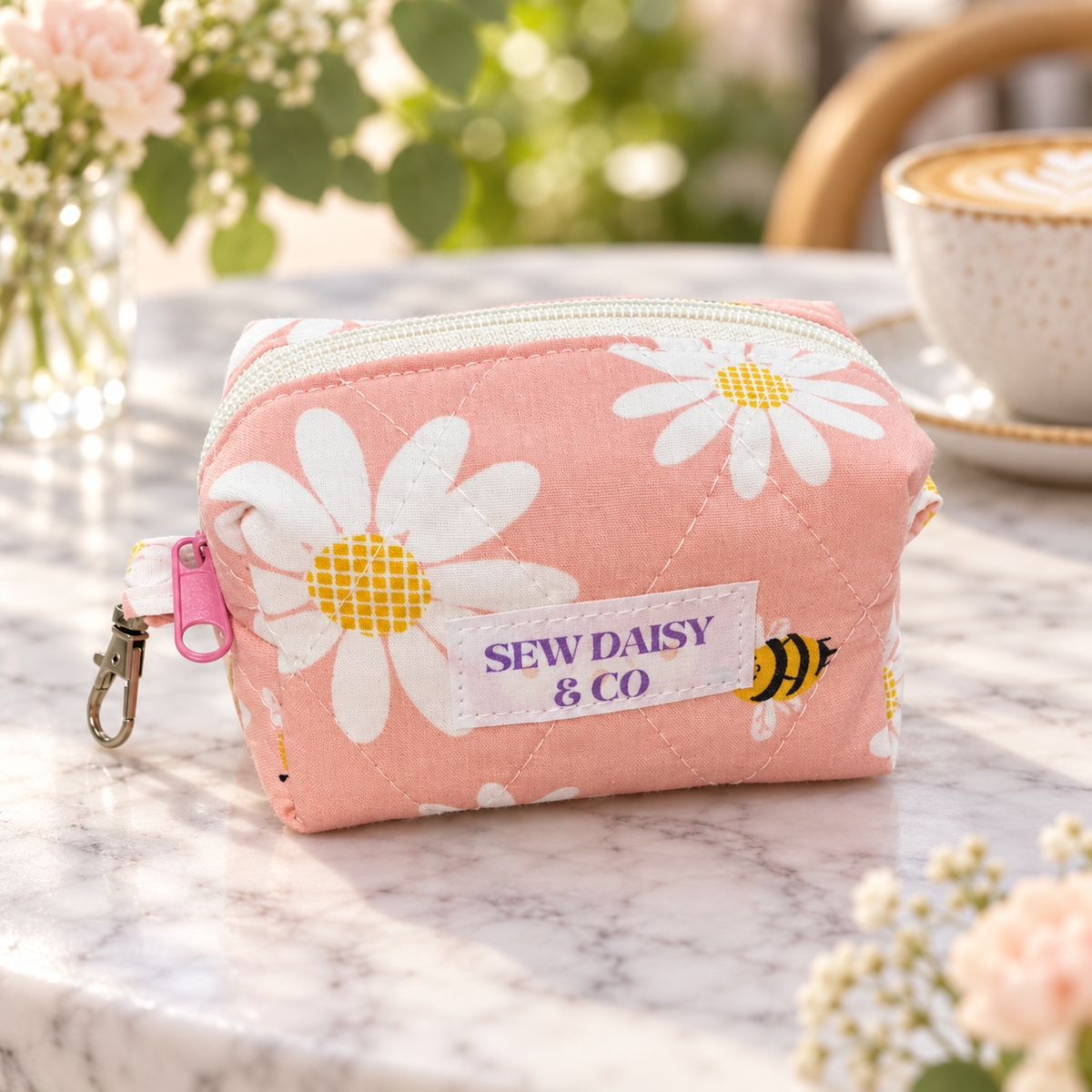 Handmade Quilted Petite Boxy Pouch