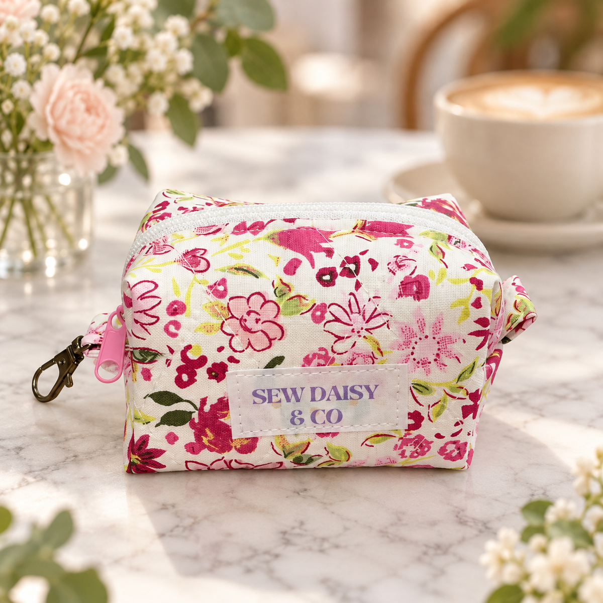 Handmade Quilted Petite Boxy Pouch