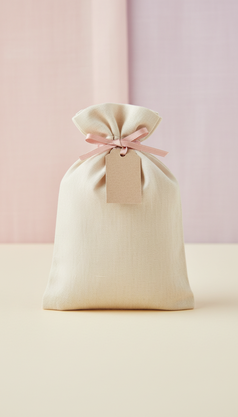 Champagne Linen Sachet Filled with Lavender